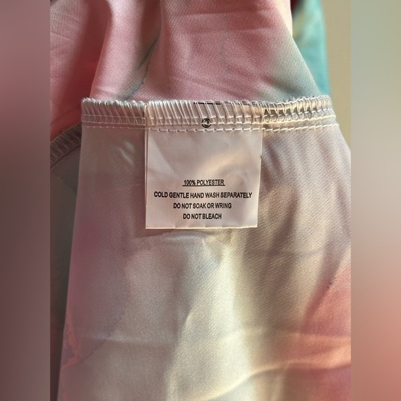 NEW Saints & Secrets Libby Scoop Back Maxi Dress Abstract Pink Women’s M - Picture 10 of 11